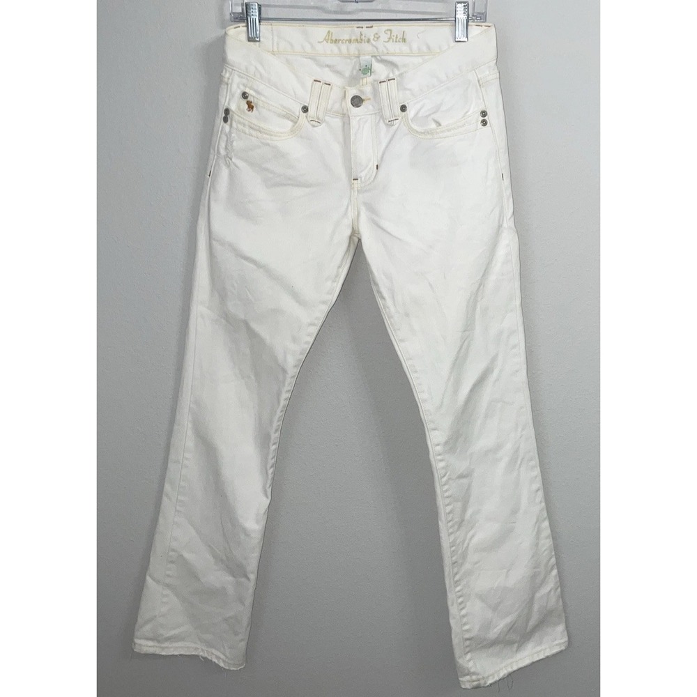 Abercrombie & Fitch Vintage Flare Jean Size 27/4R White Denim
